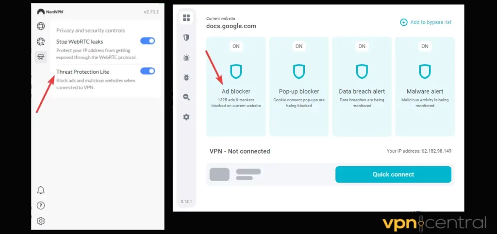 Nordvpn mở rộng Adblocker