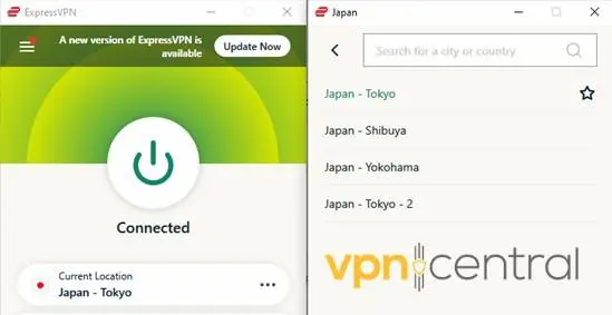 expressvpn japan servers
