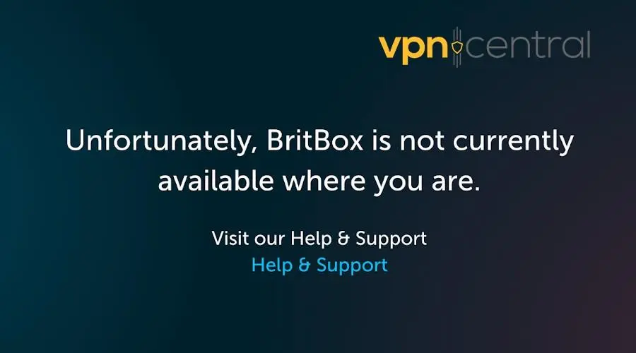 britbox not available in your country error message