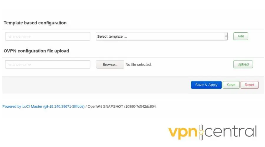 ovpn configuration file upload