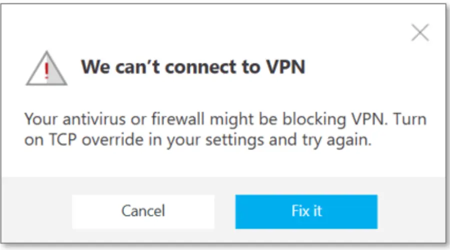 mcafee vpn not working