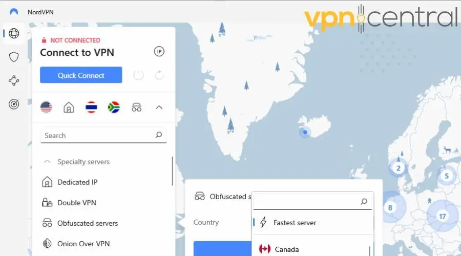 nordvpn obfuscated server canada