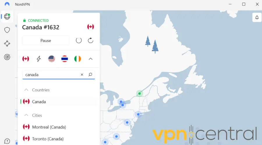 nordvpn canada