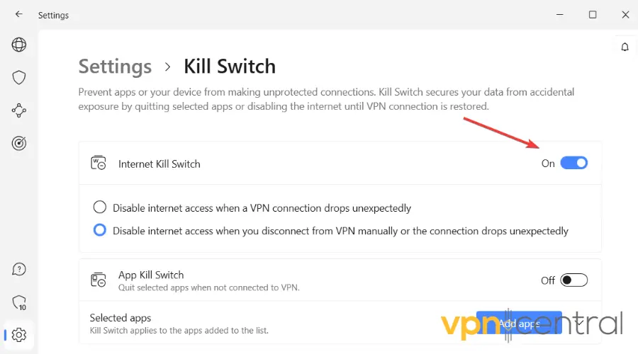 nordvpn killswitch