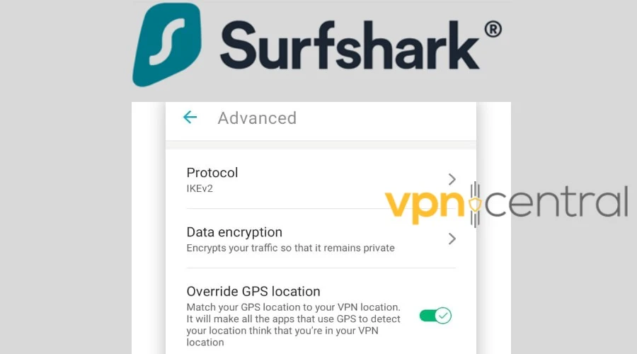 surfshark gps spoofing