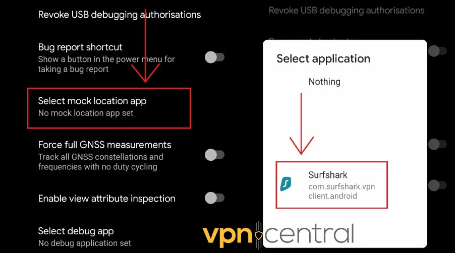 Surfshark mock location app