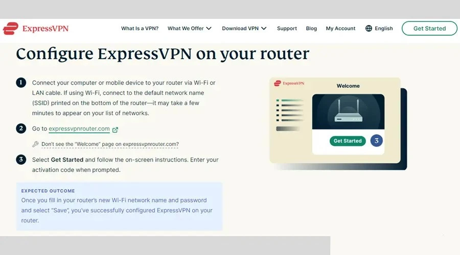 express vpn router get started