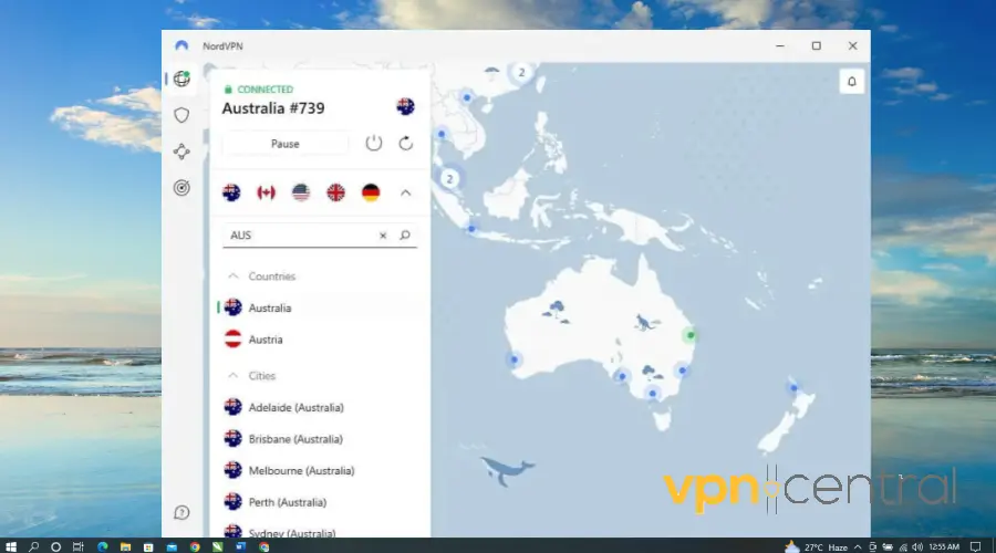 nordvpn australia