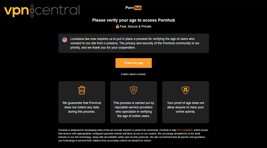 PornHub age verification
