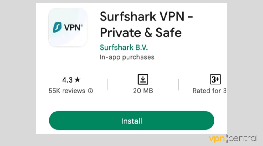 installing surfshark