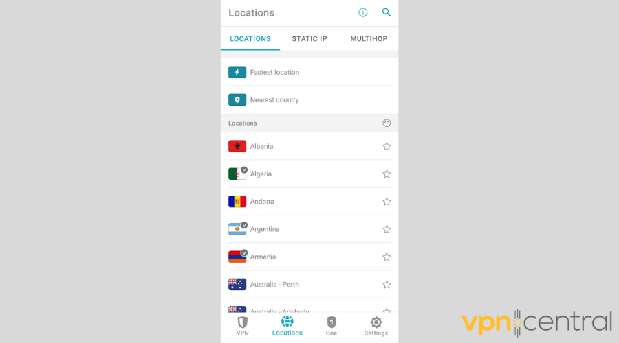 Surfshark VPN locations