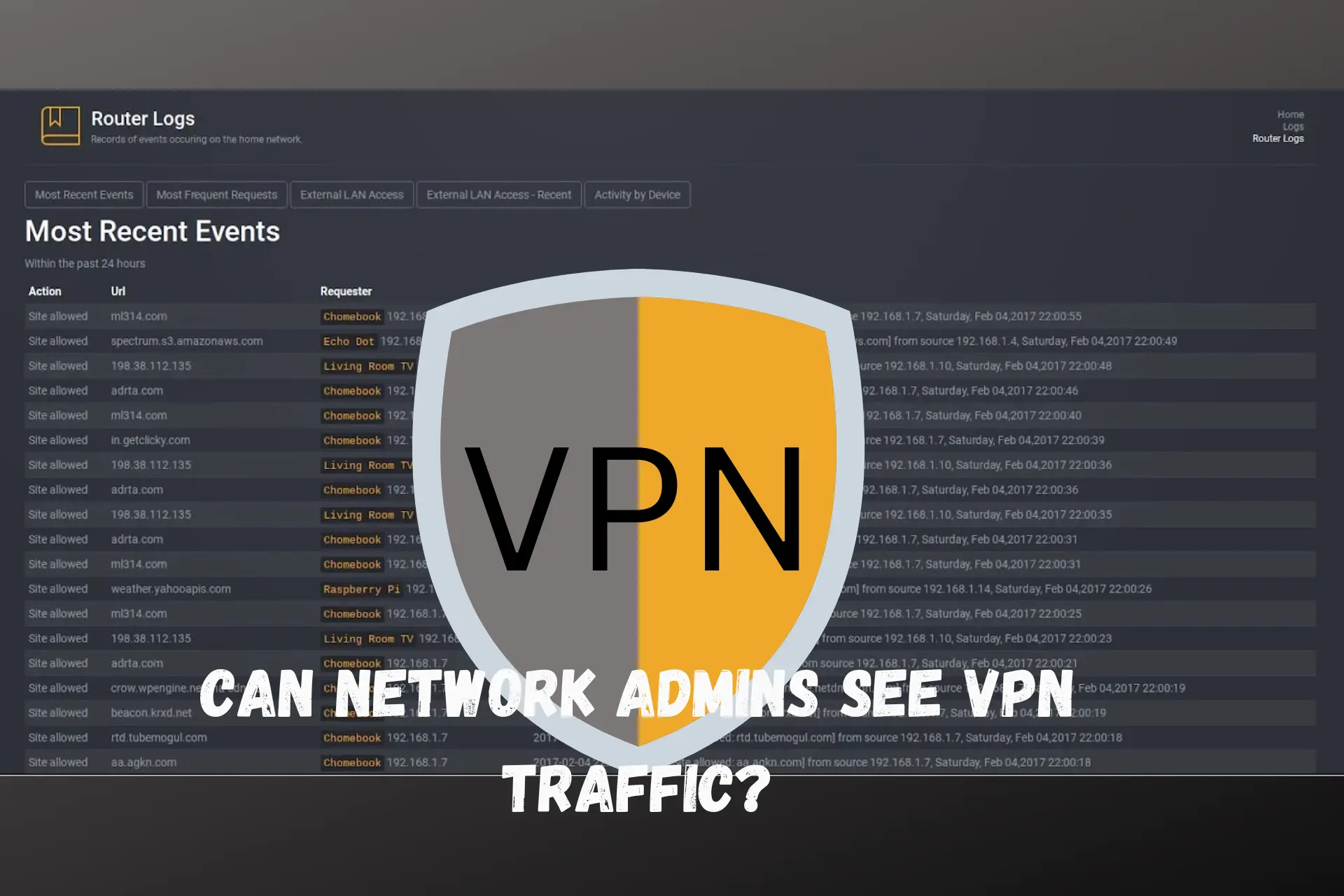 can network admin see vpn traffic