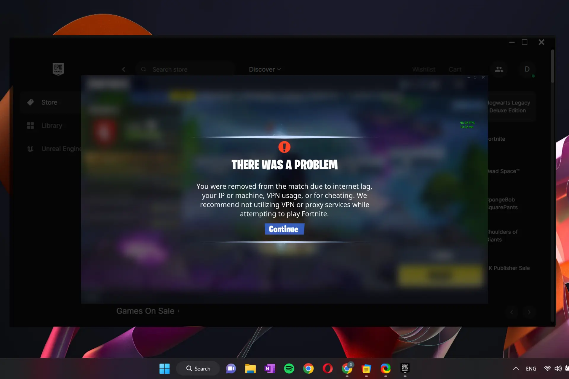 can you get banned for using a vpn on fortnite