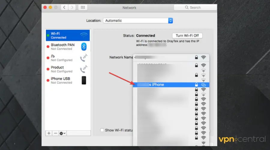connect mac to hotspot