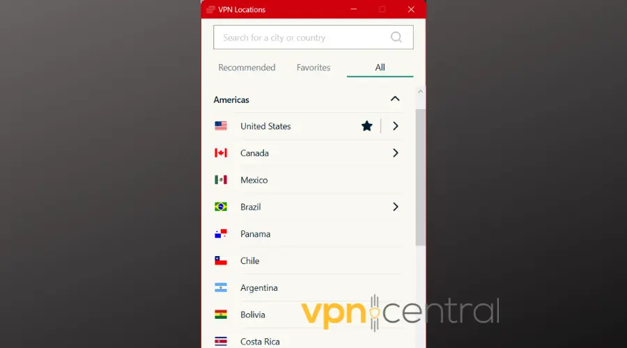 expressvpn server locations