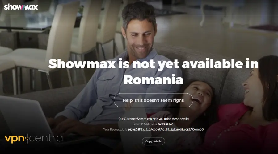 showmax is not available in your current location