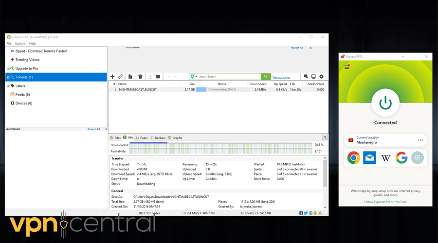 torrenting with expressvpn