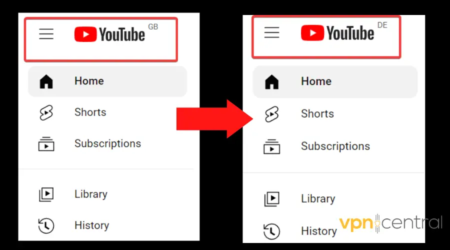 youtube geo-location change