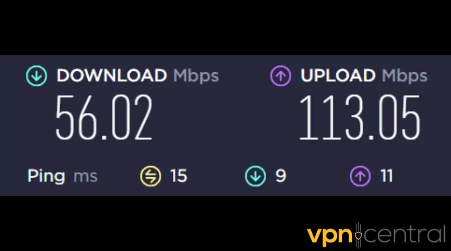 Base upload and download speed