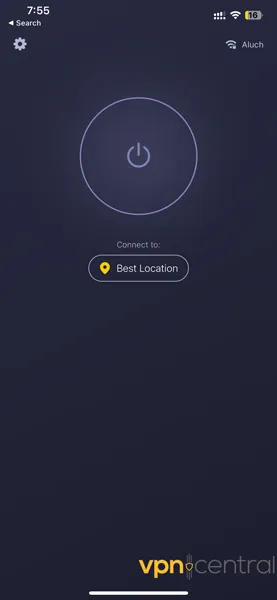 CyberGhost VPN iOS interface