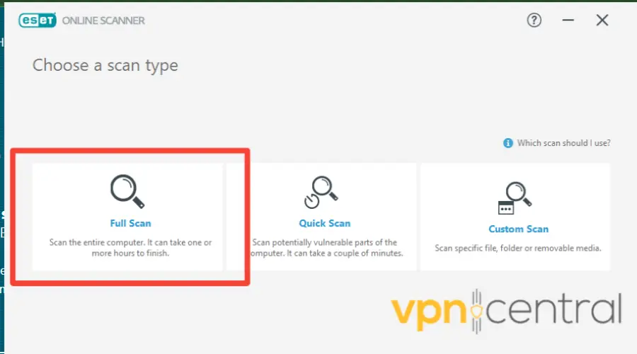 full scan eset online scanner