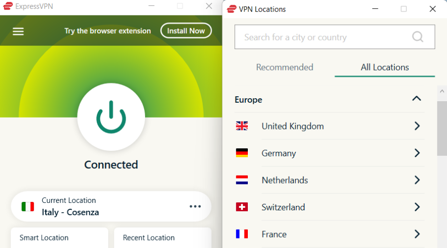 ExpressVPN Italy