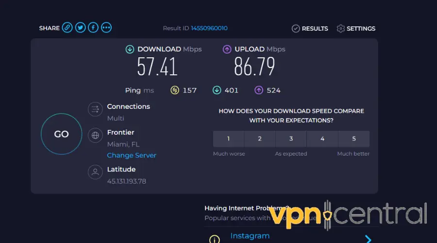 internet speed expressvpn us obfuscated server