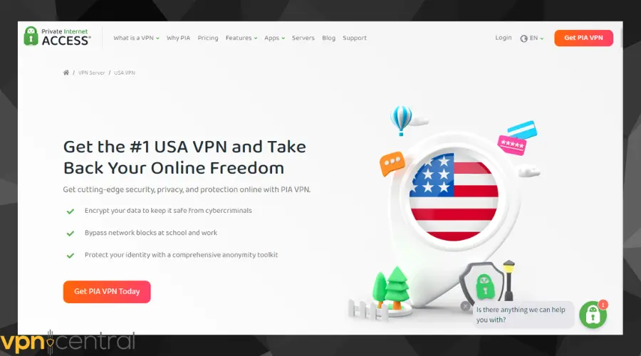 private internet access hulu