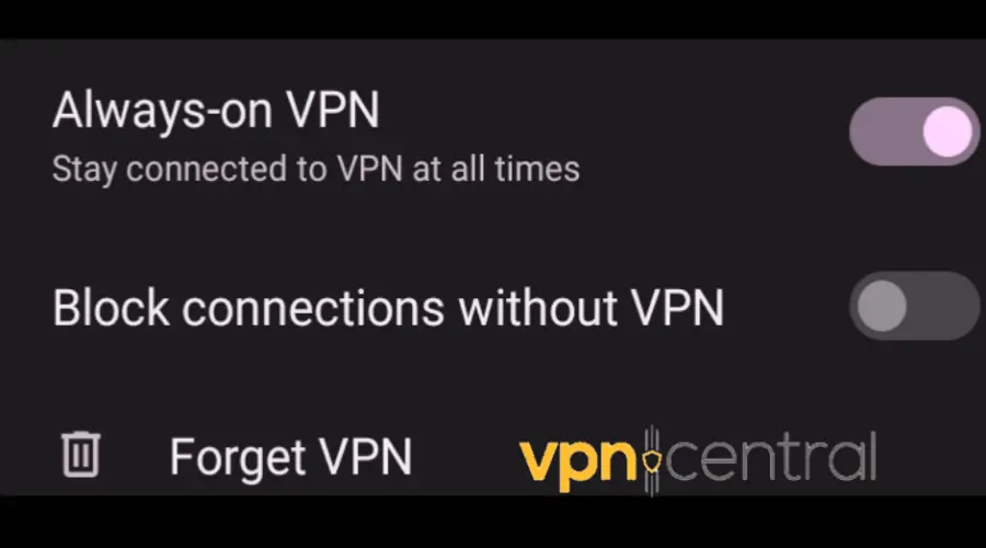 vpn always on on android