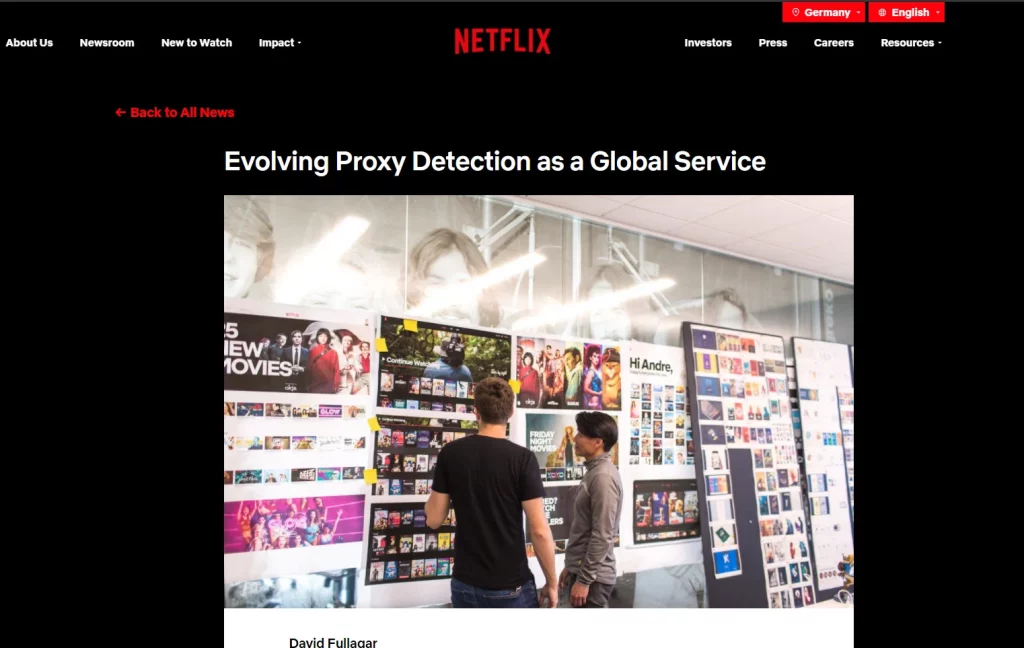 Netflix proxy detection
