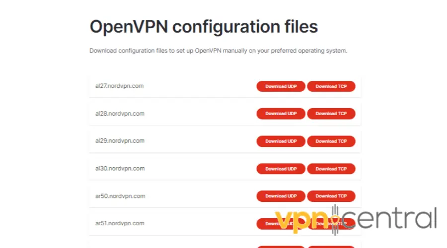 nordvpn openvpn configuration files