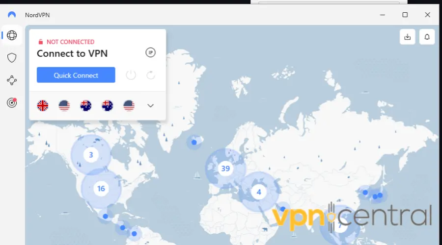 nordvpn server locations