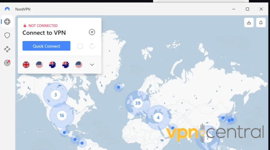 nordvpn interface