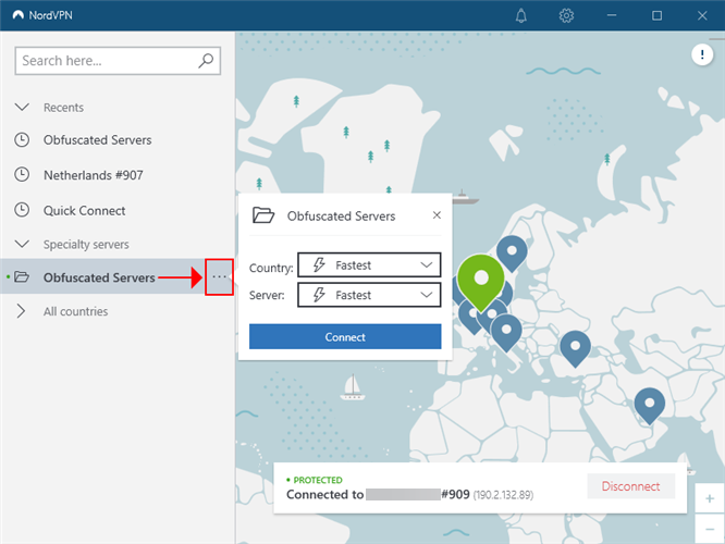 NordVPN connect to obfuscated server