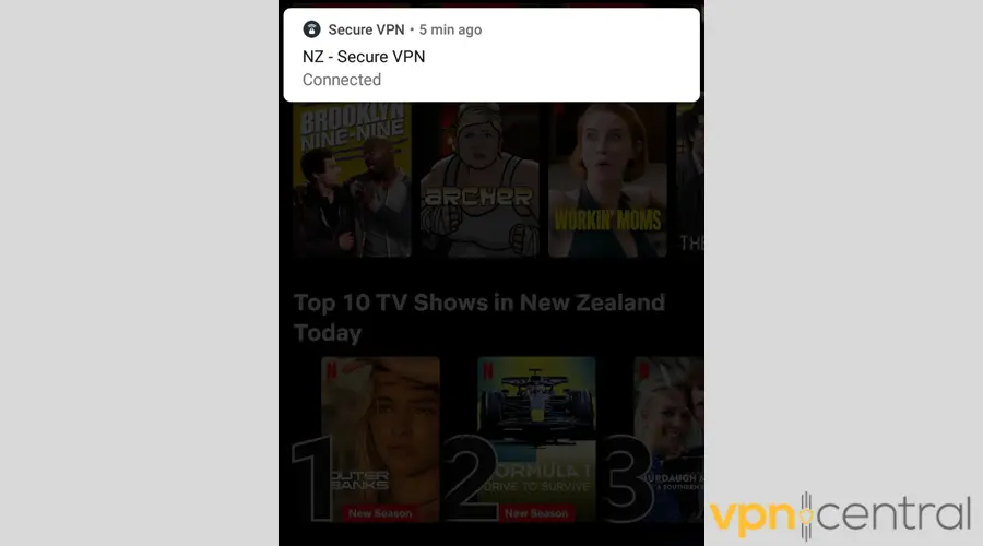 Netflix NZ working with Norton Secure VPN on
