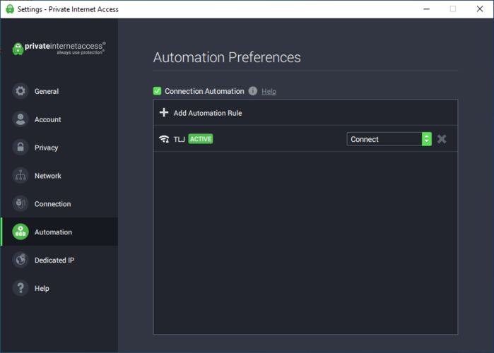 PIA Automation Preferences