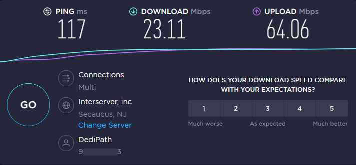 Speed with AirVPN