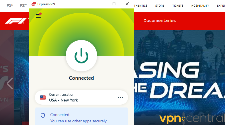 expressvpn f1 tv pro