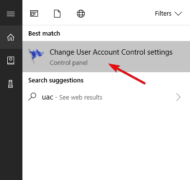 windows change user account control settings