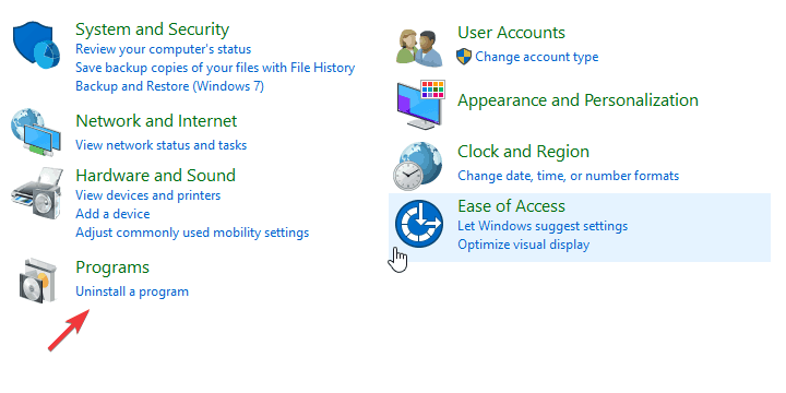 windows ease of access