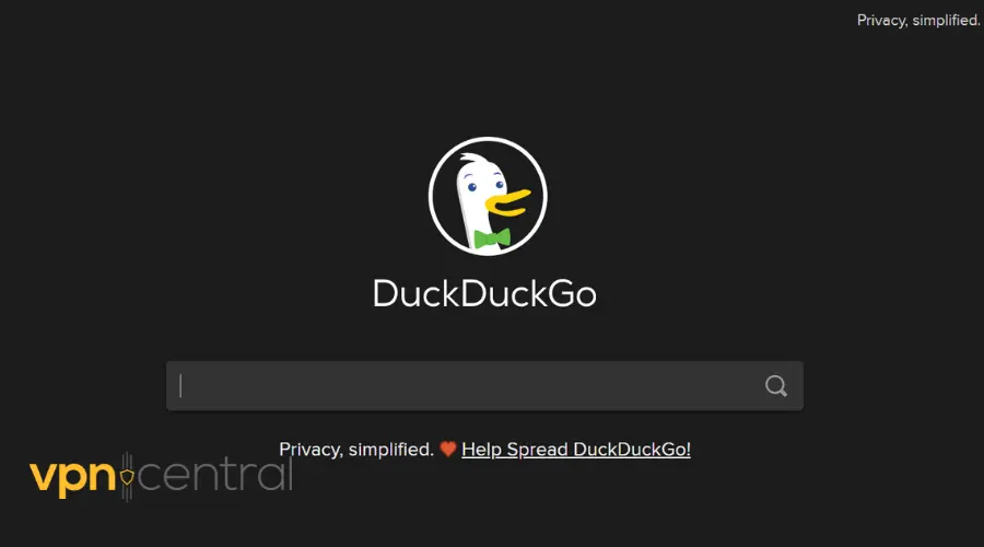 duckduckgo user interface
