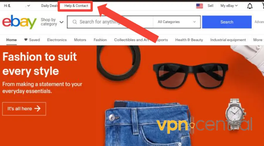 ebay help and contact