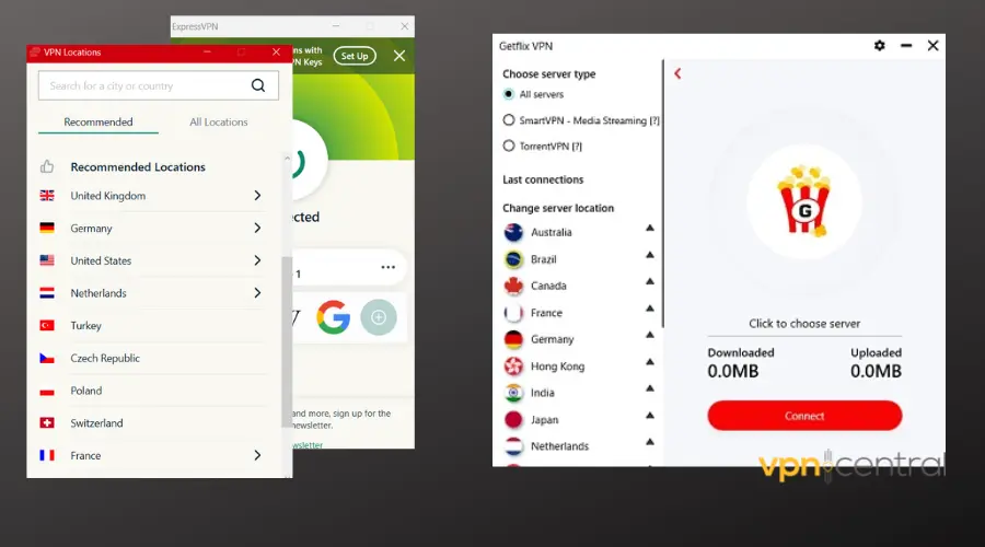 expressvpn vs getflix servers