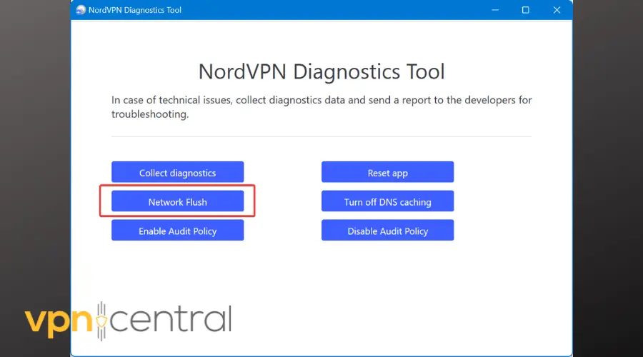 nordvpn network flush