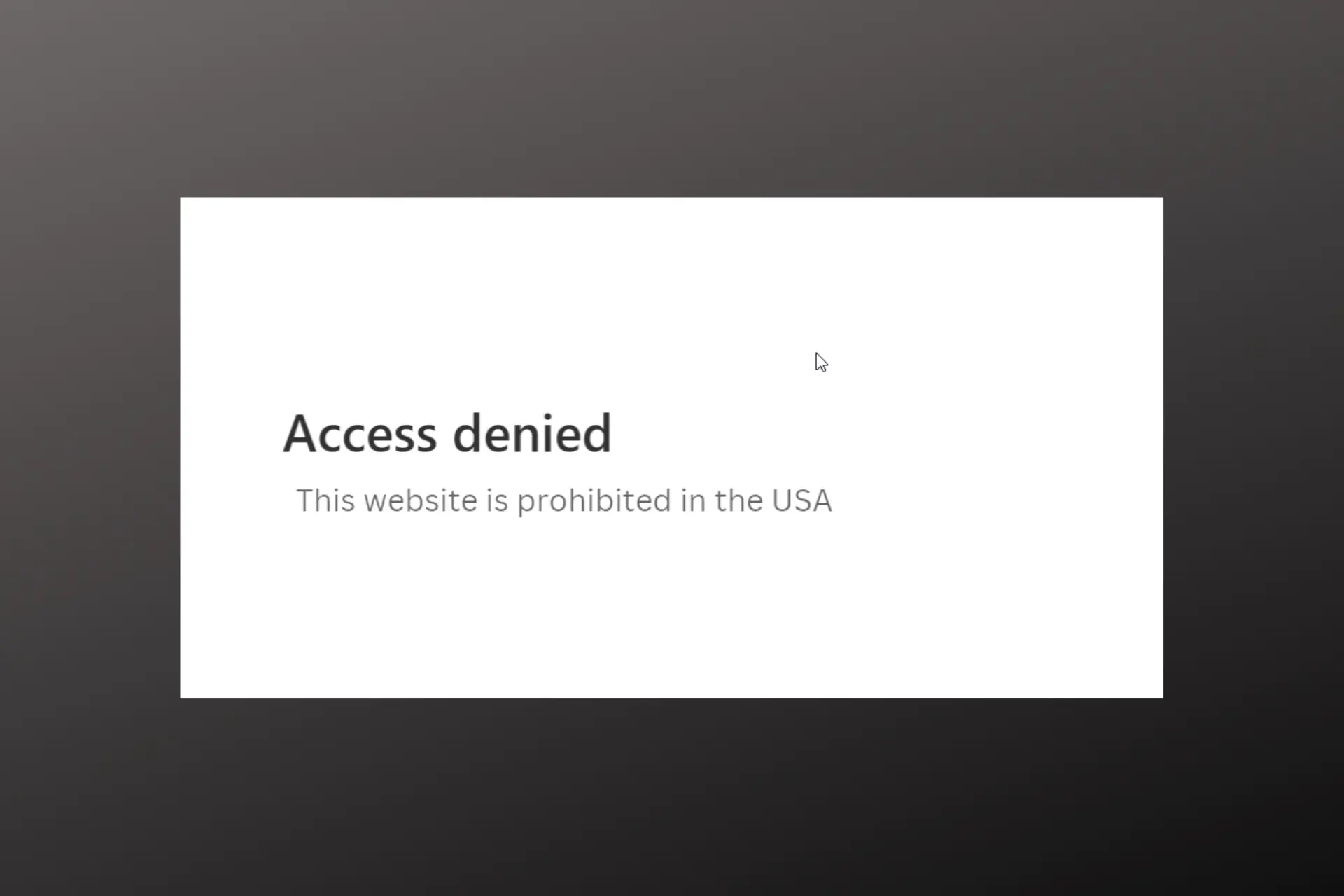 this website is prohibited in usa