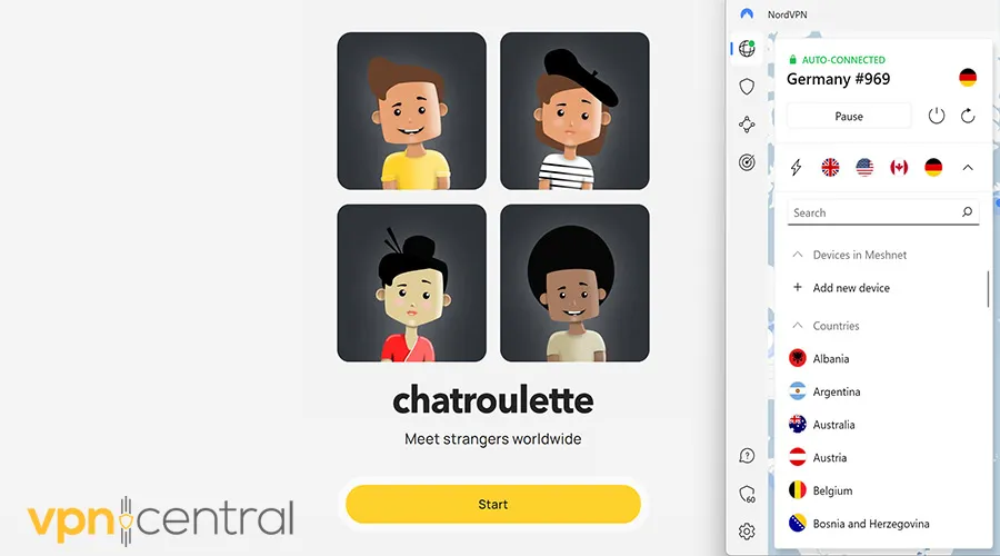 Enjoying Chatroulette with NordVPN1