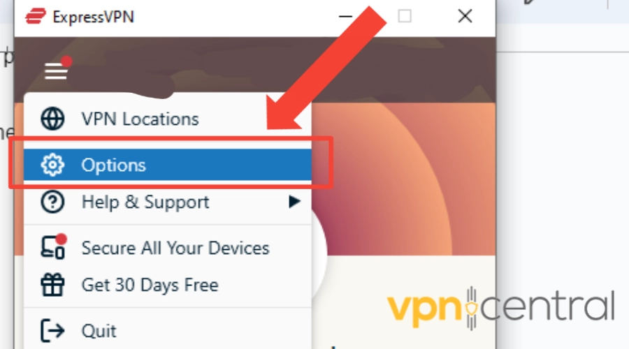 ExpressVPN settings