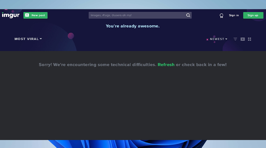 Imgur VPN Error