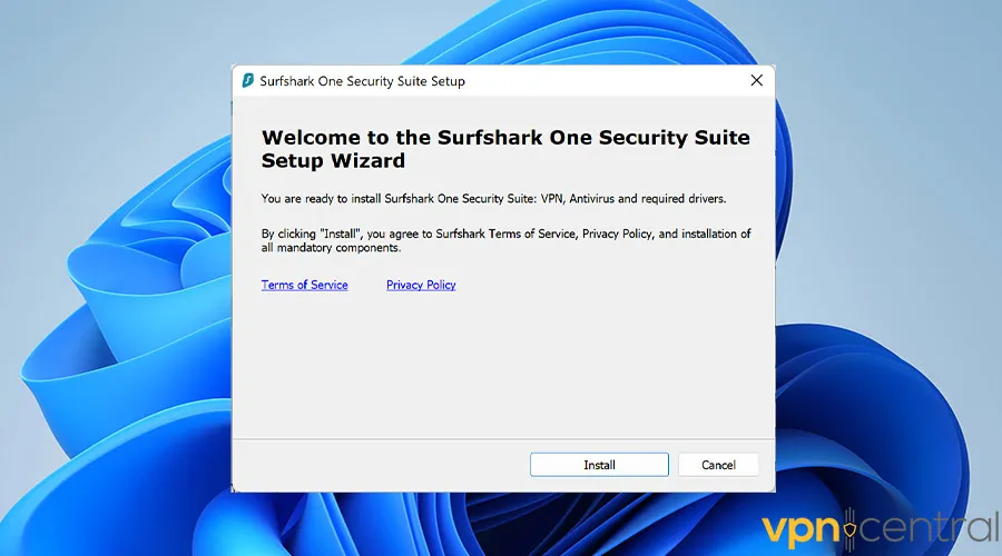 Installing Surfshark