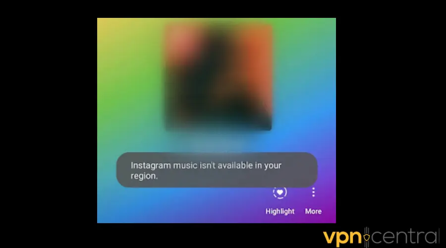 music not available in your region instagram